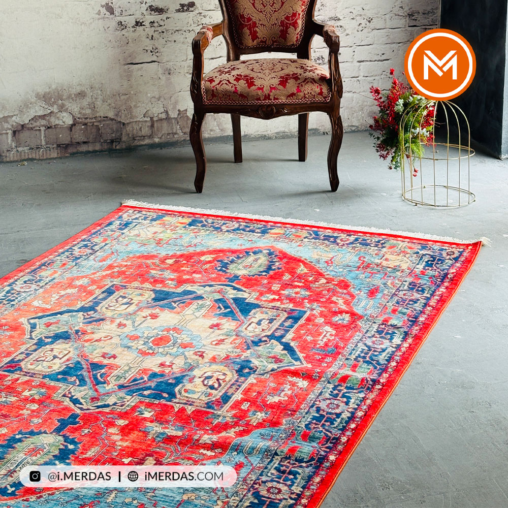 فرش کهنه نما کد N00220 زمینه تمام رنگ